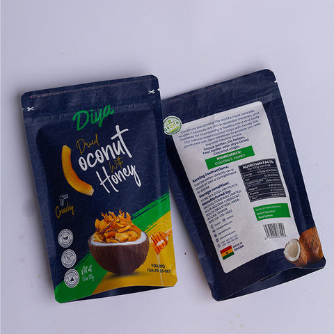 Natural Dried Coconut chips with Honey 100g