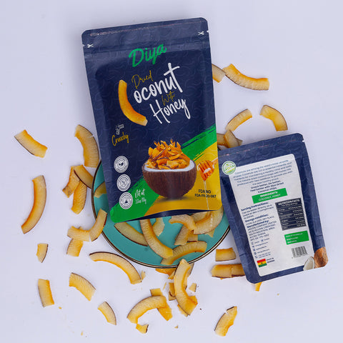 Natural Dried Coconut chips with Honey 100g