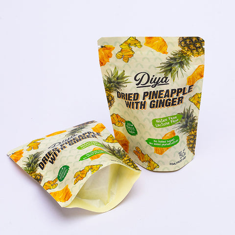 Natural Dried Pineapple with Ginger 100g